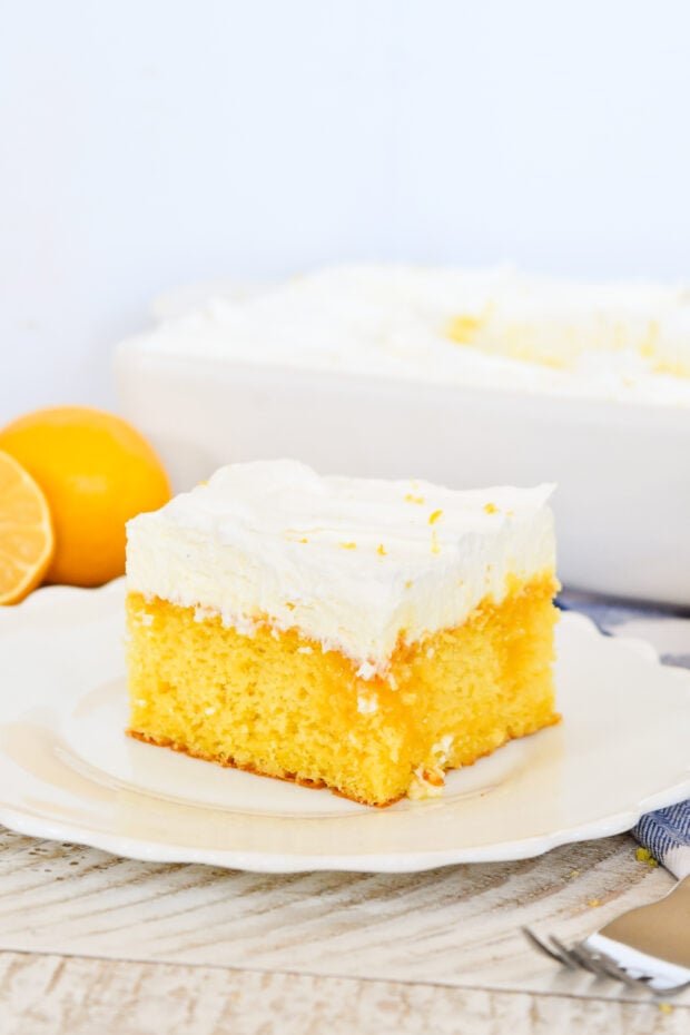 Lemon Curd Poke Cake