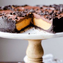 This chocolate peanut butter pie taste like one big Reese's cup with an Oreo crust! You'll fall in love with the creamy peanut butter filling and a that thick layer of chocolate ganache on top.