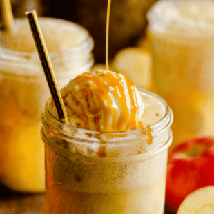 These sparkling Caramel Apple Cider Floats are the perfect treat for the transition from Summer to Fall. Easy to make for the whole family, you'll love sipping these on those not-quite-chilly-yet Fall days!